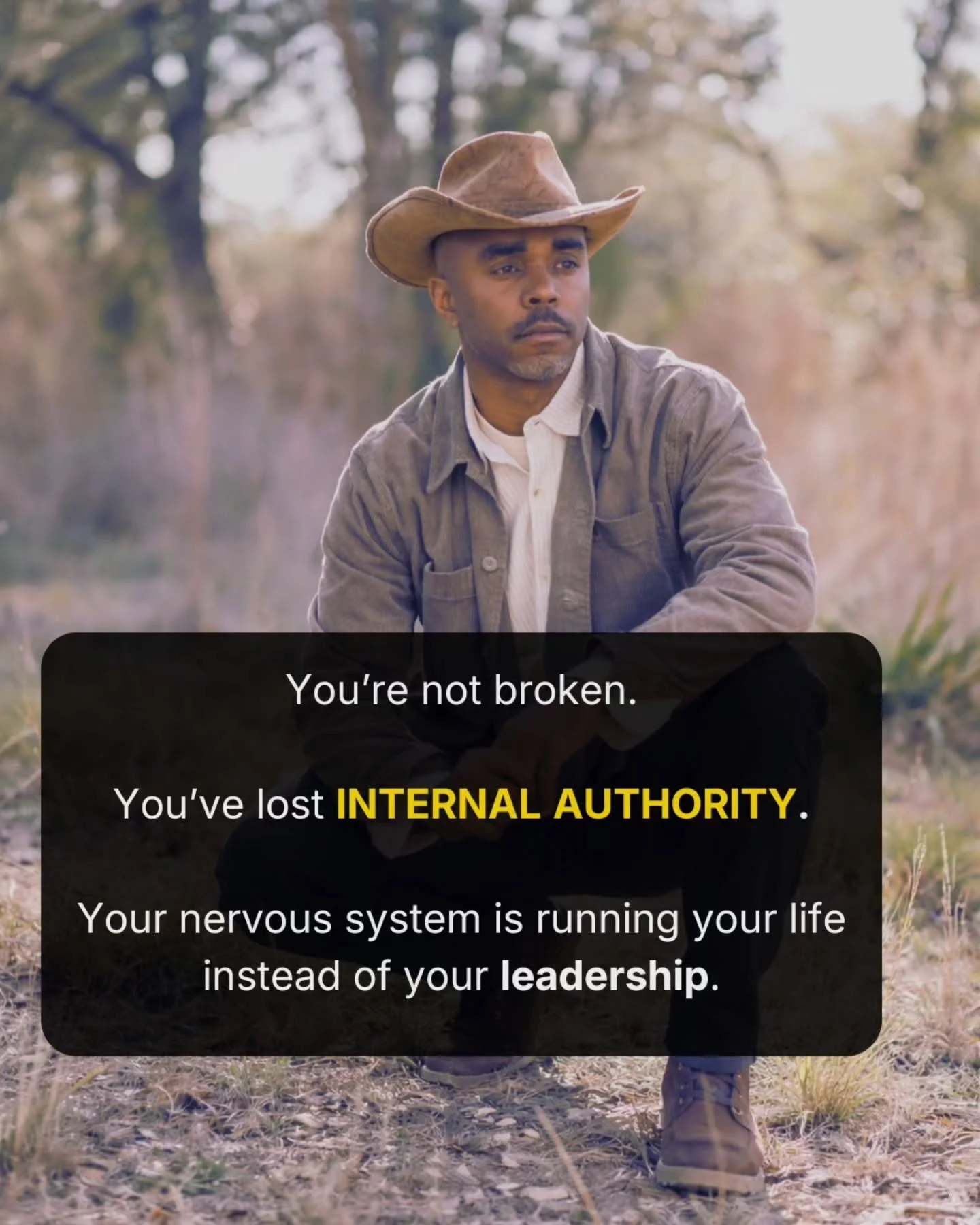 Most men here aren&rsquo;t "lost".

They&rsquo;re functional.
Still showing up.

Yet, something&rsquo;s off.

Relationships pull them out of their center.
Old patterns takeover when pressure is felt.
They lack inner trust, and stay circling
