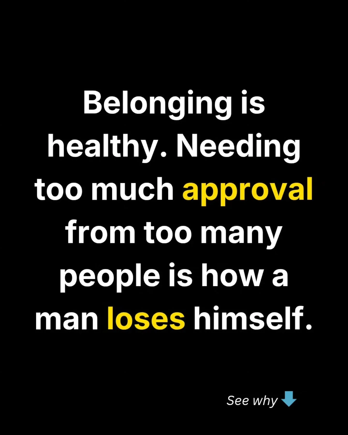 The goal is not to never need approval or validation. It&rsquo;s to understand how much you seek it and from whom.

As my friend and coach @jeddyazuma has said, "we are relational beings. Receiving feedback that reflects our contribution and pla