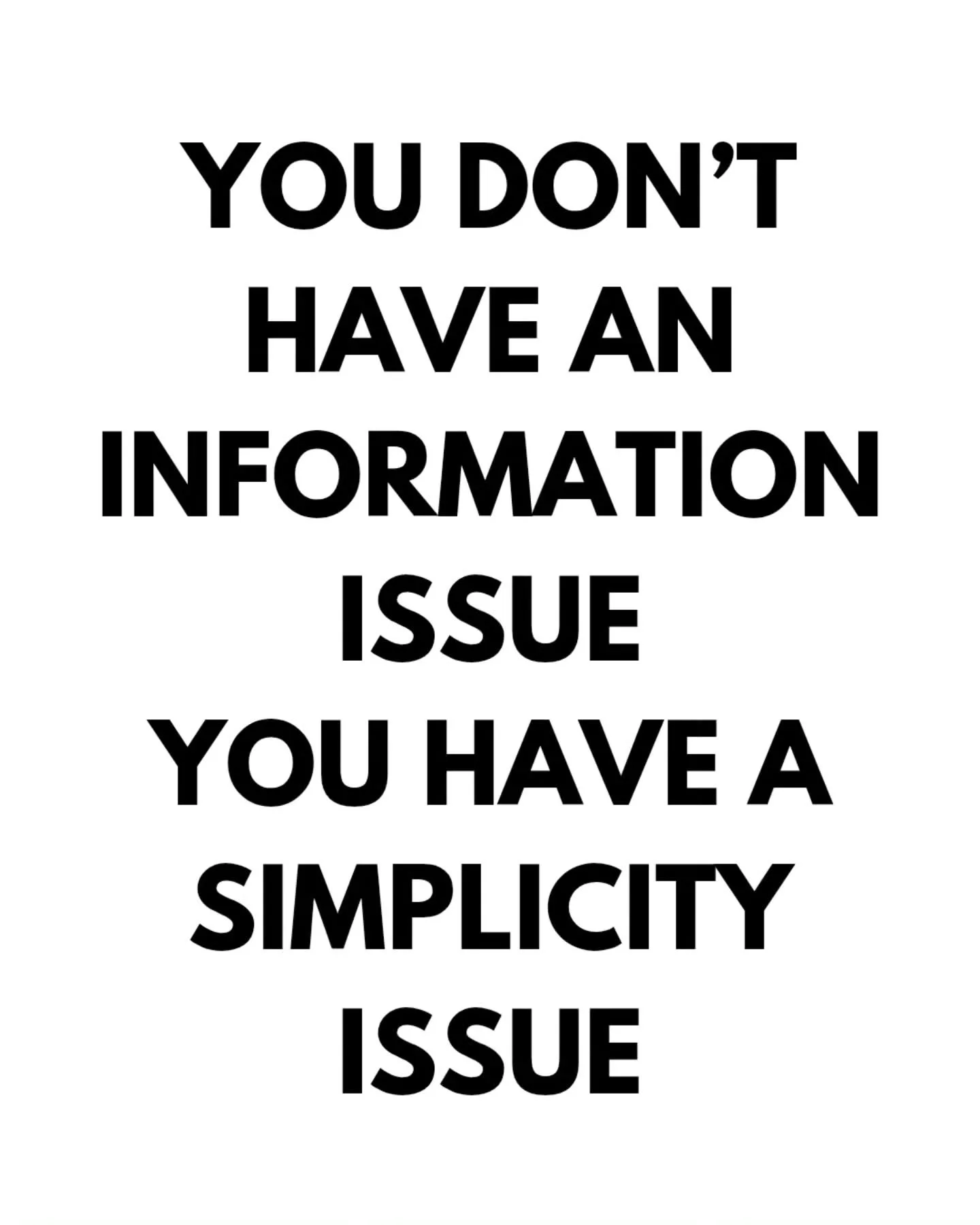 I&rsquo;ve seen this in myself and I&rsquo;ve seen it with men who enter my space for support...

A lot of stuckness is self-induced. It comes from losing the ability to decide and simplify.

Too many inputs cloud judgment and distract a man from wha