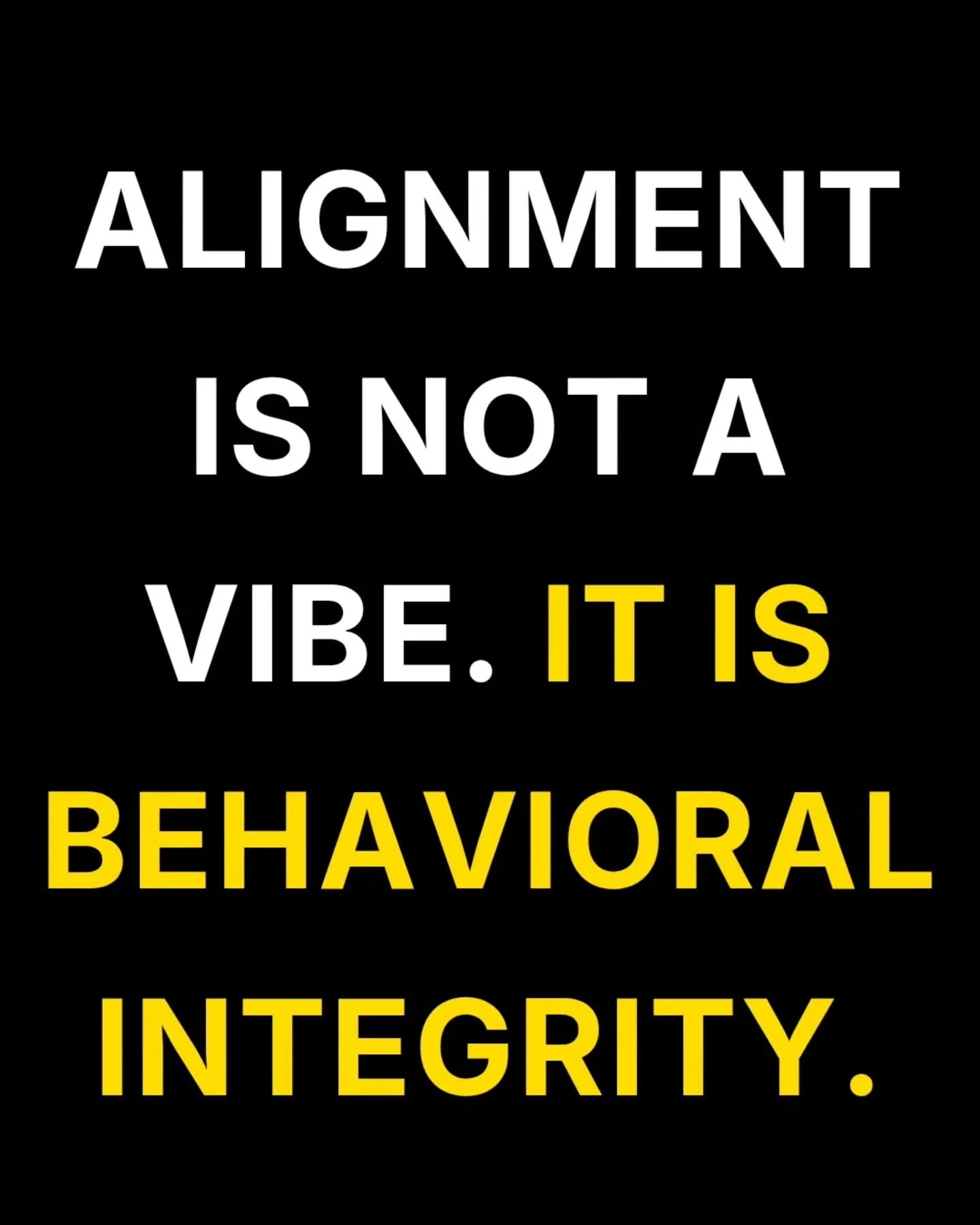 Too many men hide behind a vibe and call it alignment.

Alignment is not a vibe. It is congruence.

A man is aligned when his values and standards are reflected in the thoughts he keeps, the words he speaks, and the actions he takes.

What he says he