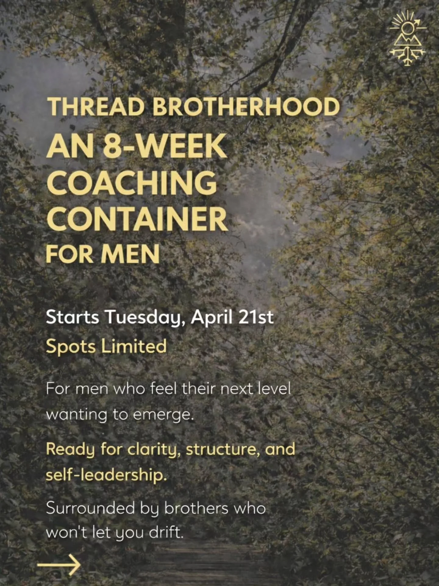 A lot of men can feel that there&rsquo;s another level in them
but they keep circling the same patterns, the same hesitation and the same distractions. 

They don't need more information. They don't need motivation. 

They need support, structure, an