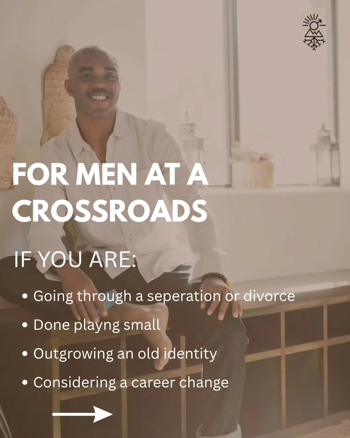 Some seasons put a man at a crossroads.

⚡ He feels the tension.
⚡ The uncertainty.
⚡ The pressure.
⚡The realization that what used to work no longer does.

He can keep circling in the same patterns.
He can numb out, distract himself, and keep avoidi