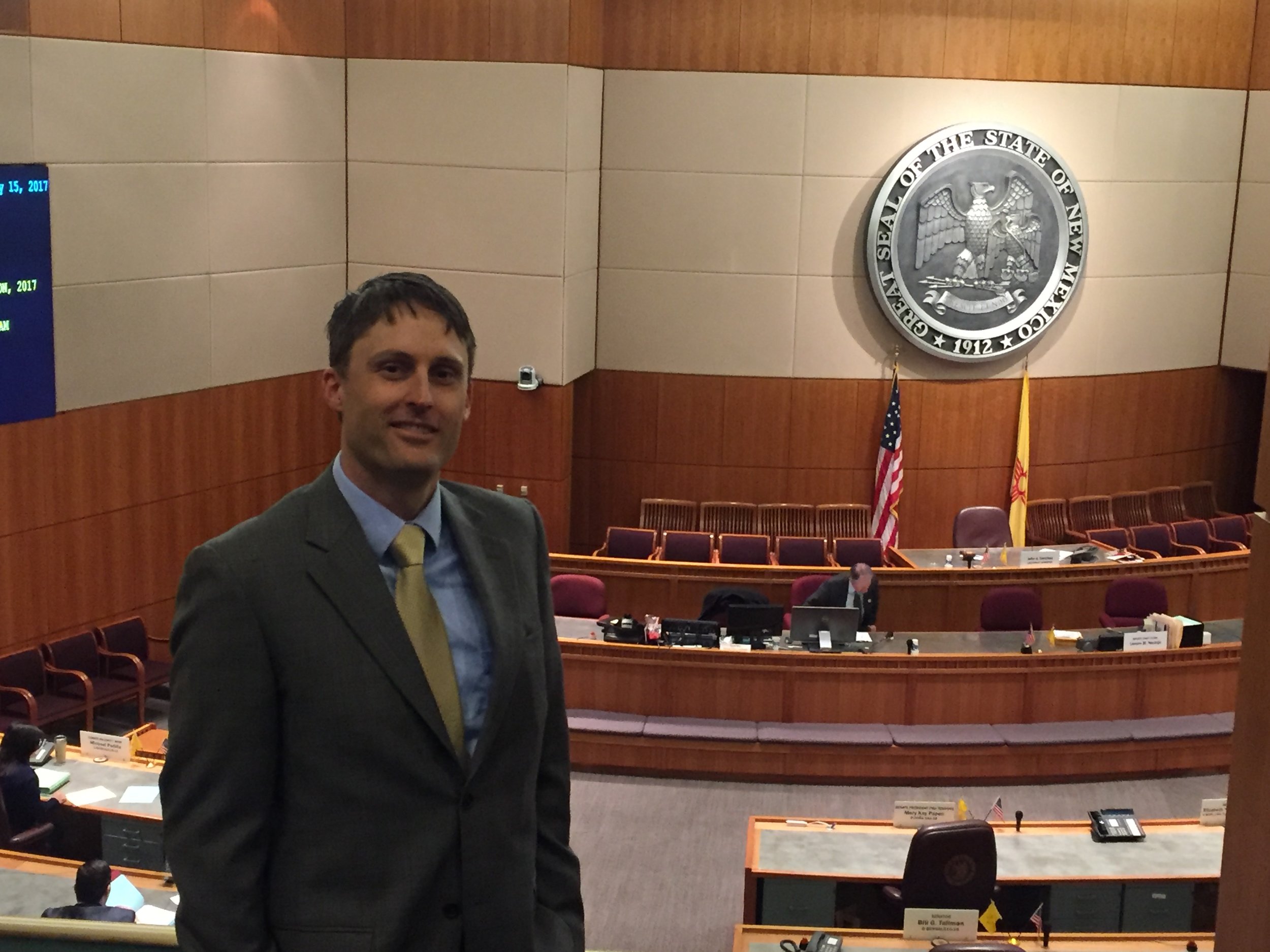 Board Member, Ryan O. Stevens at the round house. 