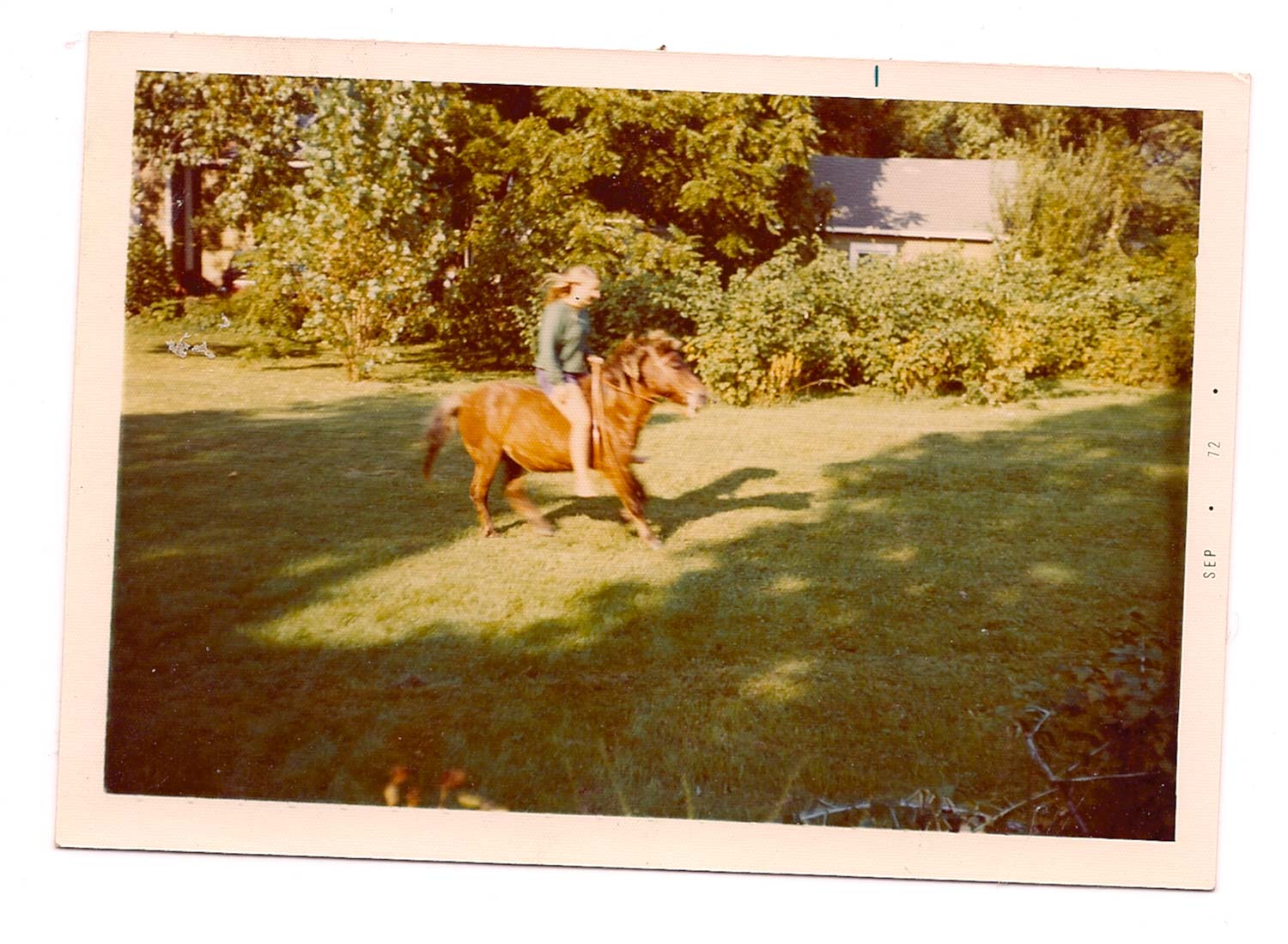 CJA with Jimmy the pony, a year before his death. 