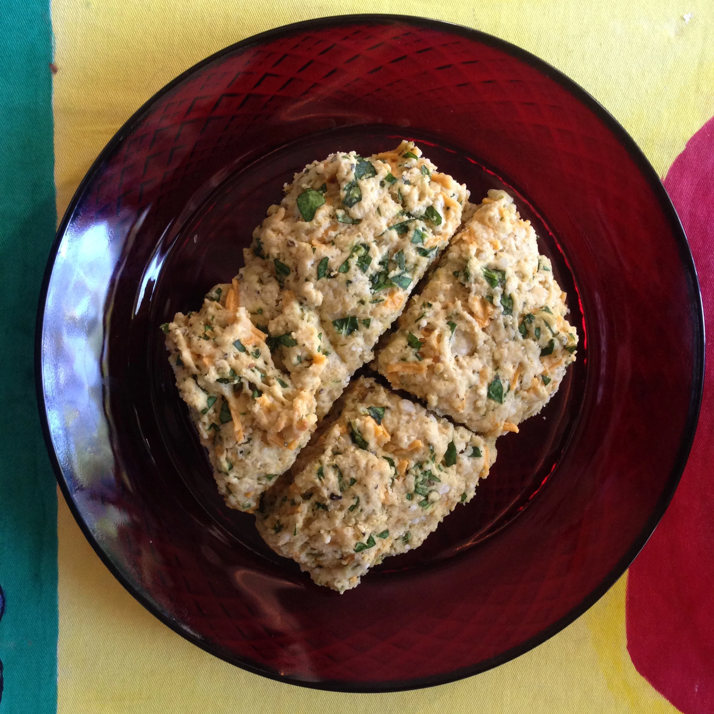 Cheddar Spinach Scones