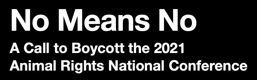 No Means No: A Call to Boycott ARNC2021
