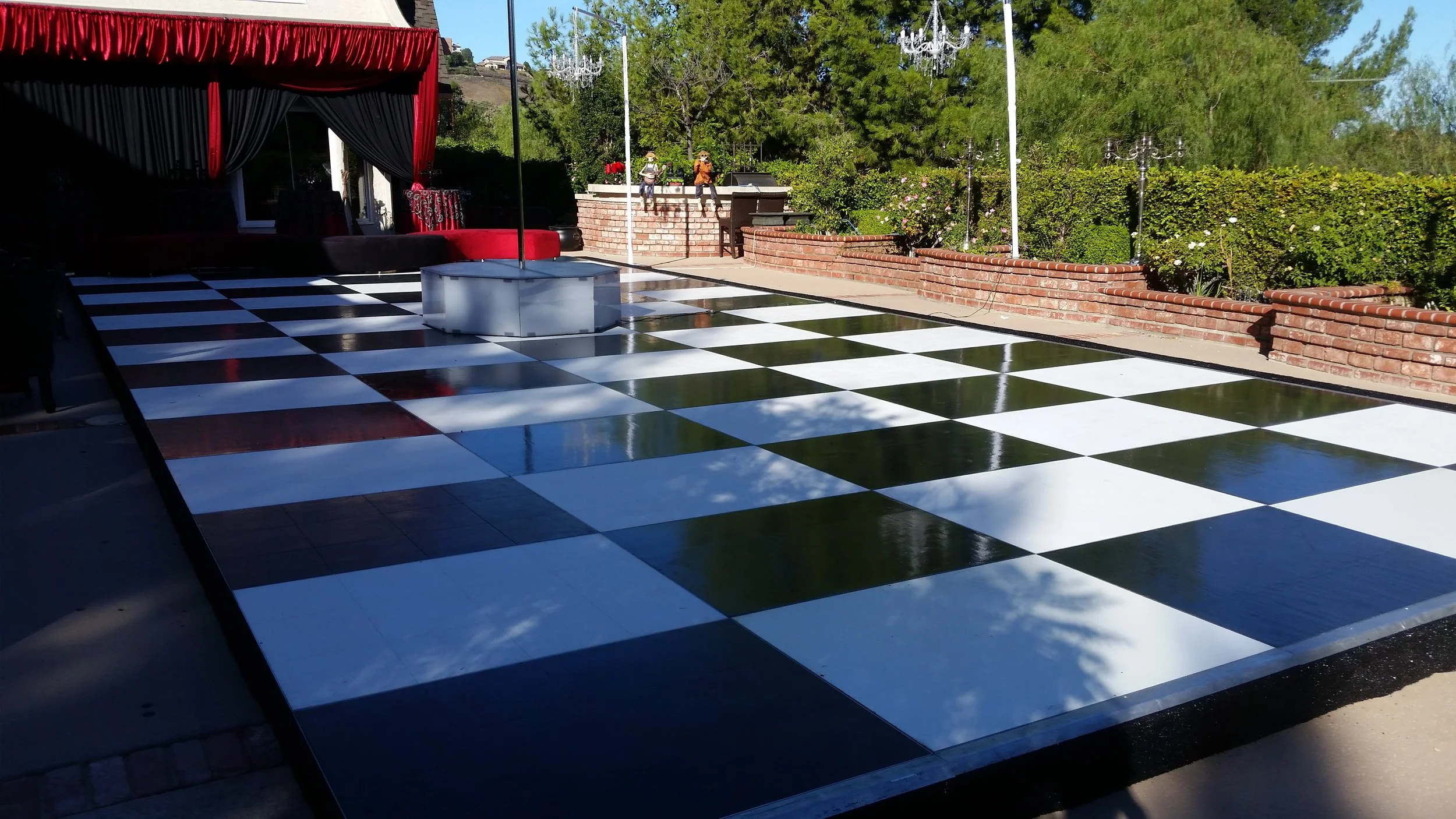 pool cover dance floor