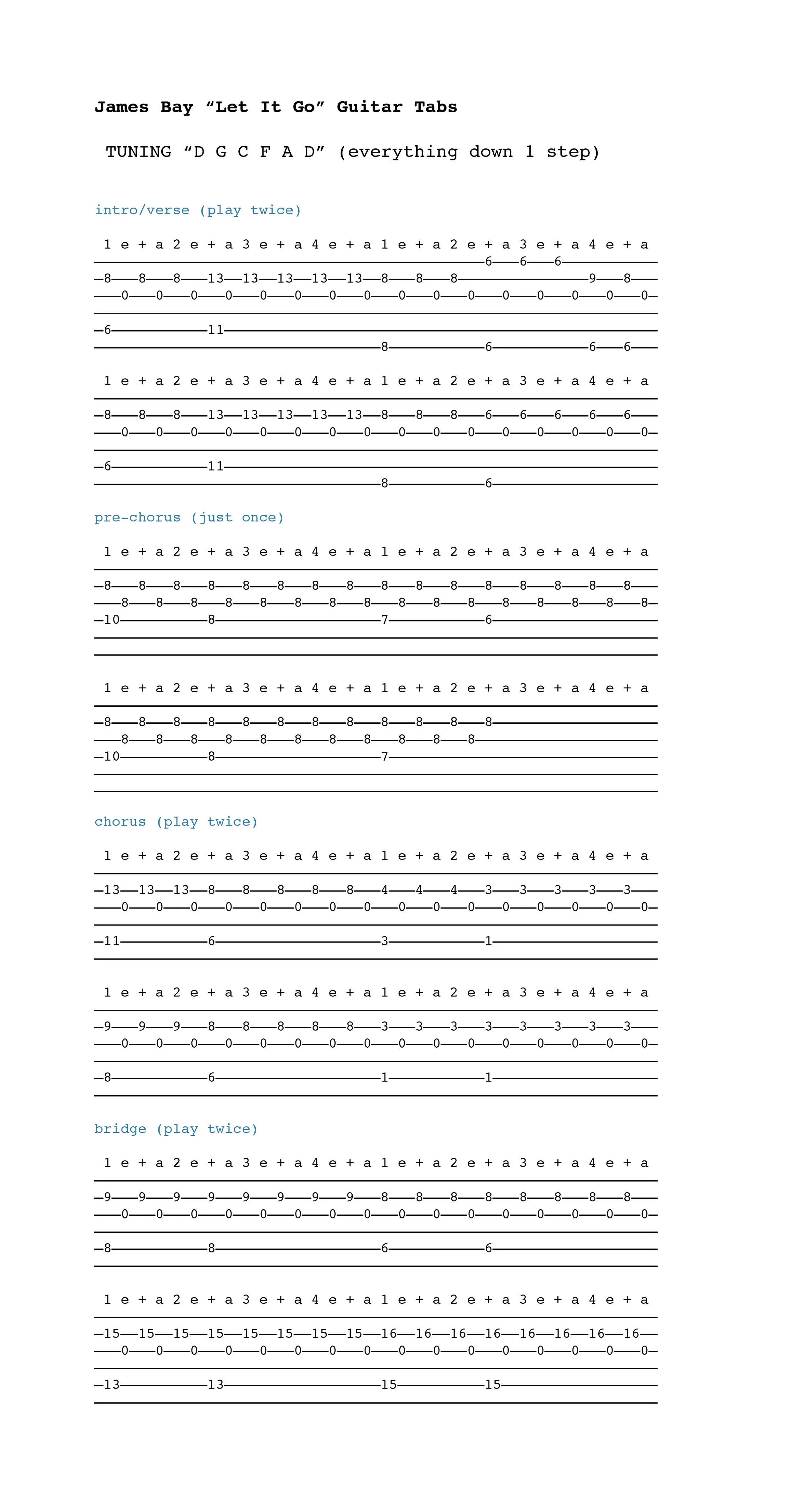 Let It Go Lyrics James Bay