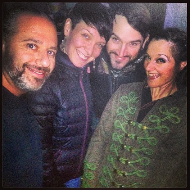 Backstage at the Frenchy and the Punk show!