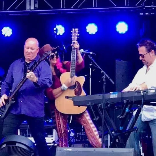 Rockin out with Weeping Molly at the Women Who Rock festival - a benefit to raise awareness for breast cancer.