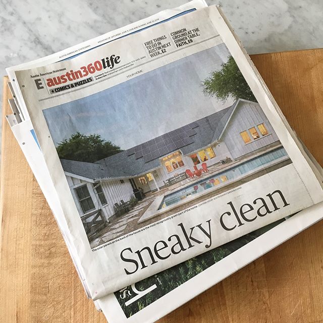 Check out #hancockhousetx in the Austin Statesman, out now, then come check us out in person at the #coolhousetour2018 tomorrow, from 10a to 6p!
.
.
#CoolHouseTour #greenbuilding
#austinenergygreenbuilding #customhome 
#austin #austinarchitecture  #t