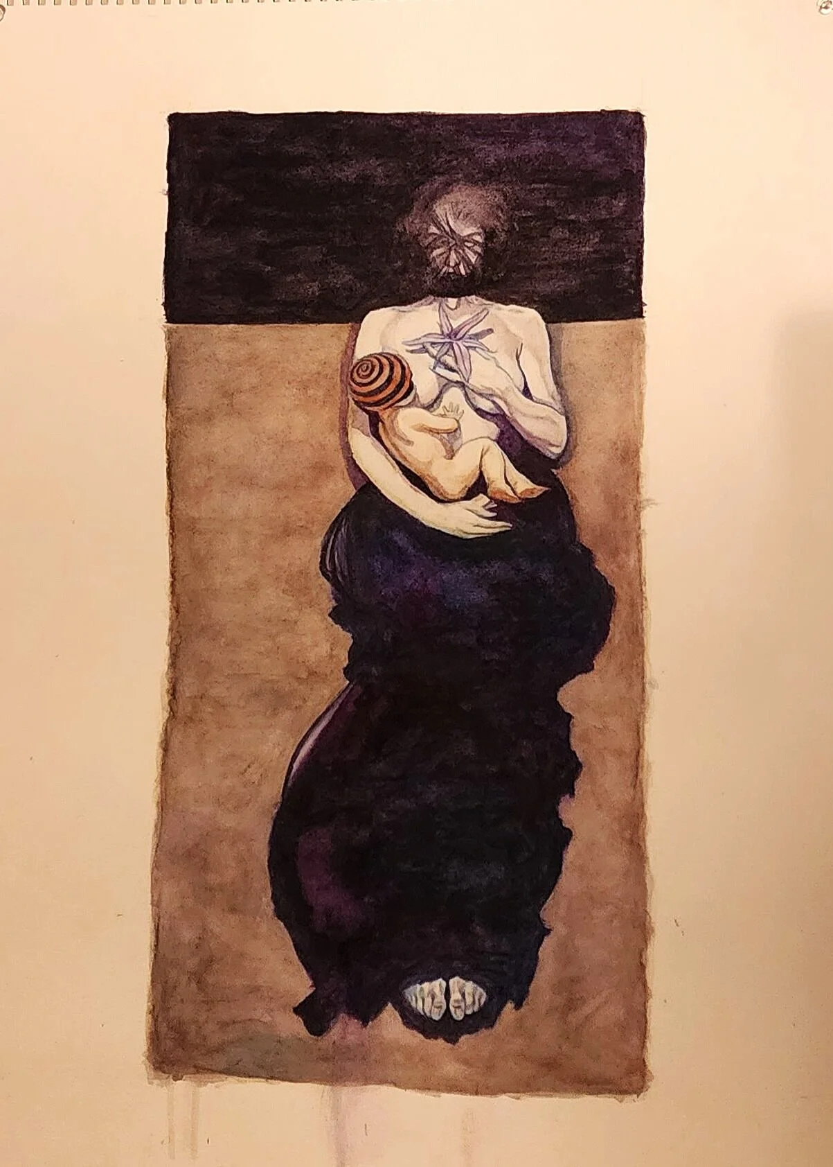 A Study of Michael Hussar's, done in water colour