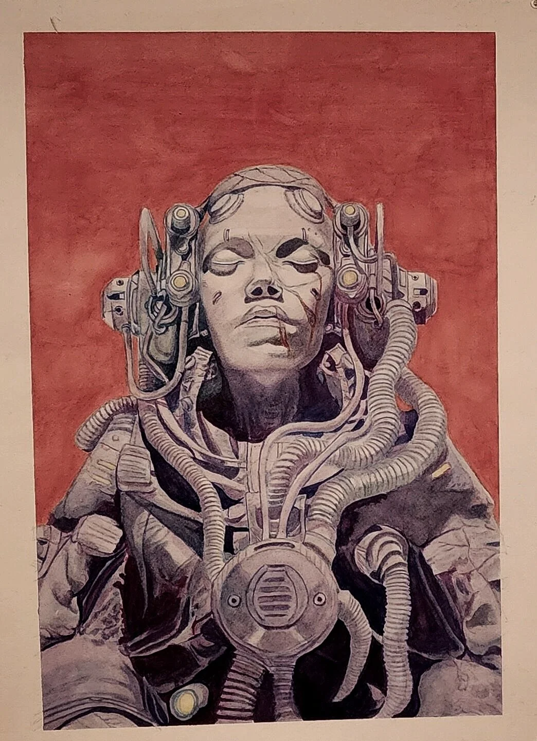 Study of Pascal Blanches, done in water colour