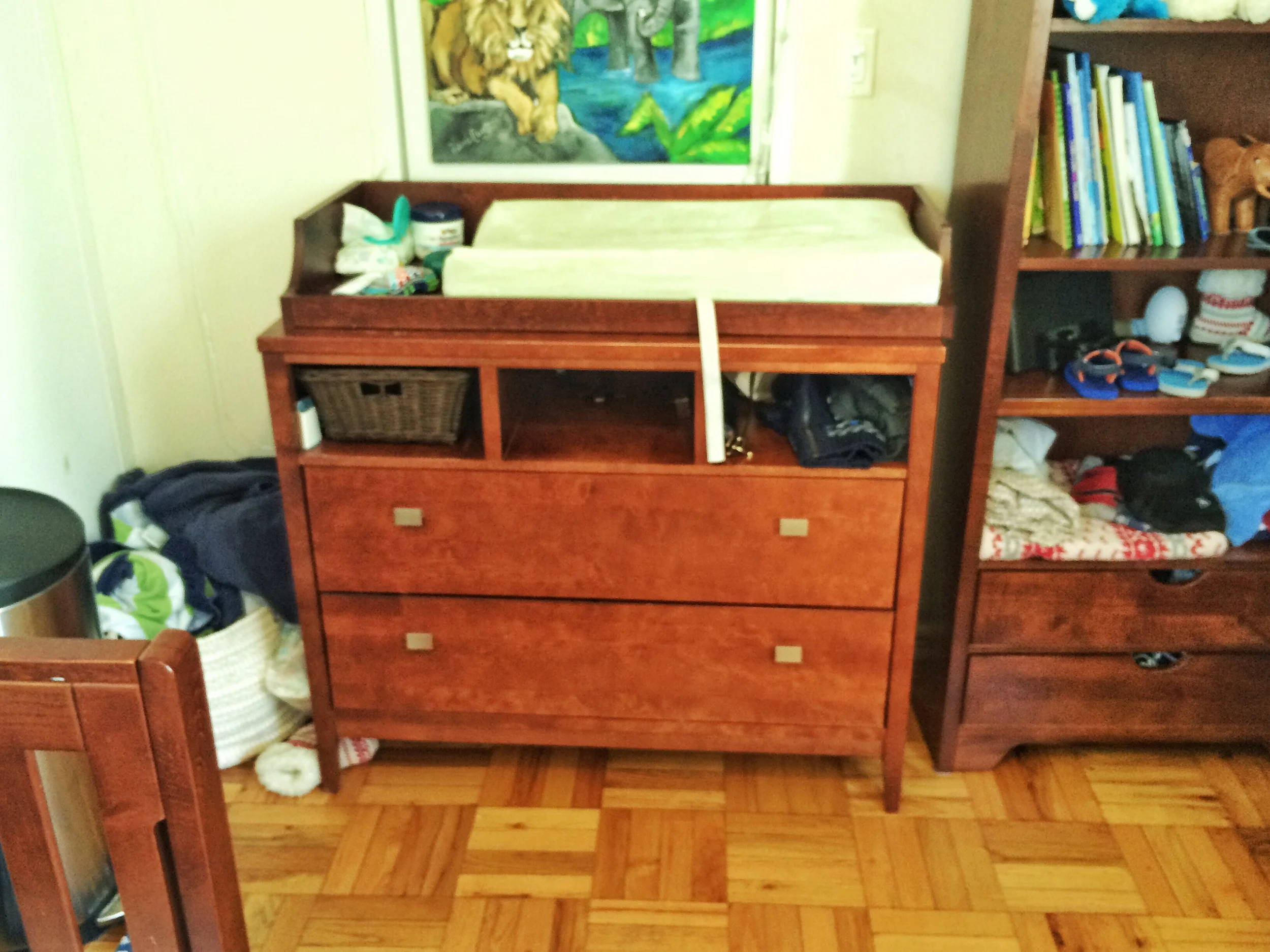 Changing table before