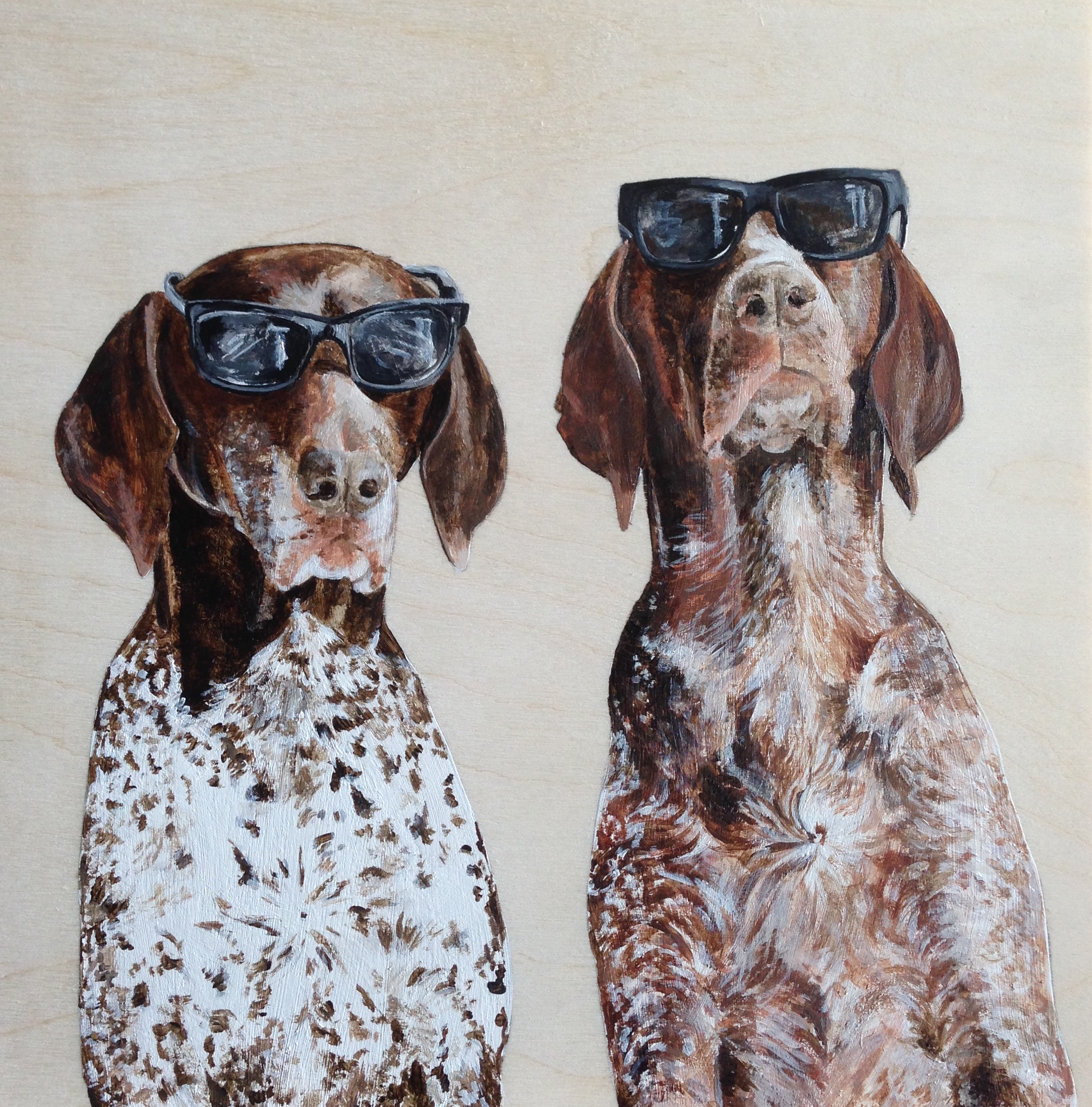  Cool dudes the Pointer Brothers. Acrylic on Wood. @ifitwags 