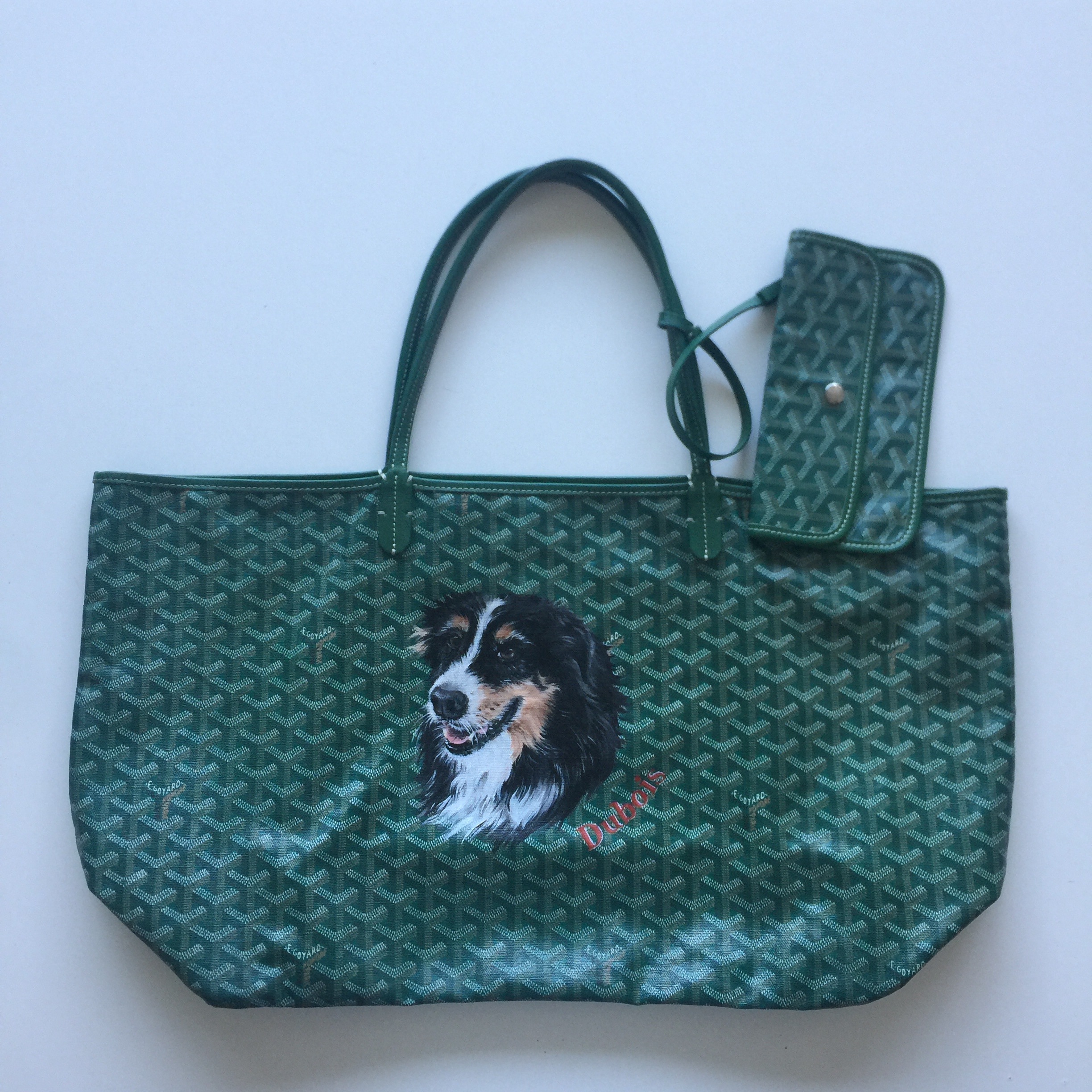 Dubois on a Goyard tote, commissioned by Matt for Hilary.