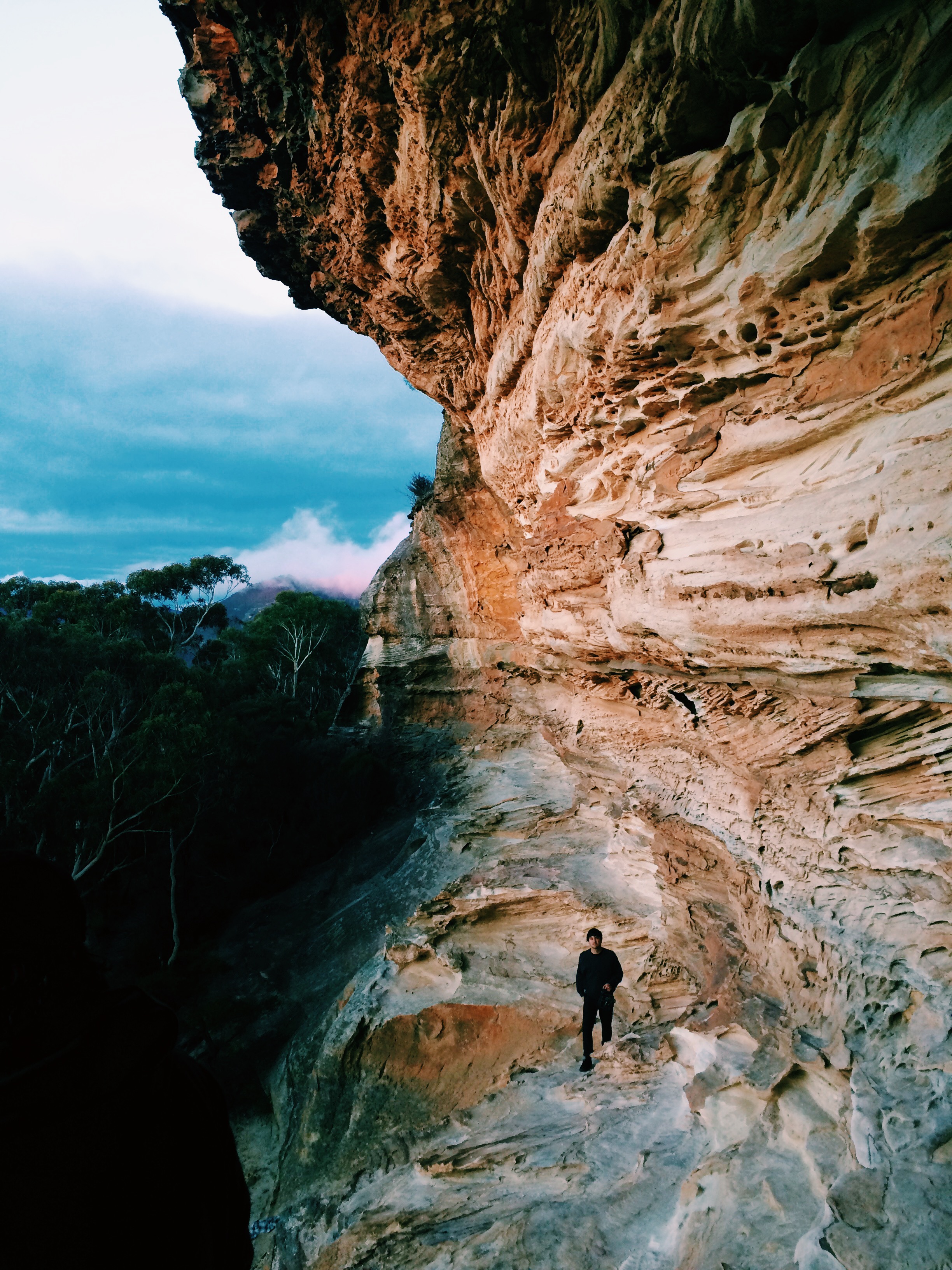 Wind eroded rock - Blueys