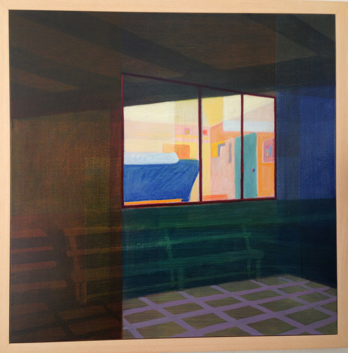 Eveline Kotai - Studio View 2, oil on board, 60x60cm, private collection