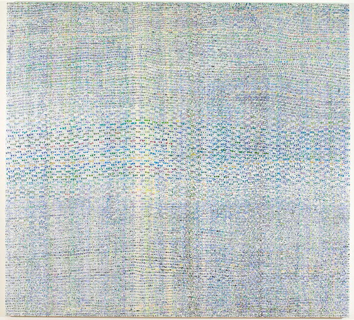 Eveline Kotai - Untitled Dots 2006 - 2008, Acrylic on Canvas, 170x183cm, collection of artist