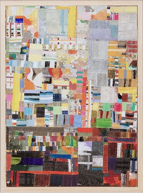 Eveline Kotai, Industrial #6, mixed media stitched collage, 25x20cm, private collection