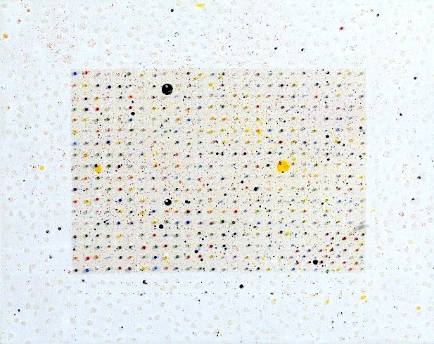 Eveline Kotai - Dot Matrix, 2009, acrylic on canvas, 25x35cm