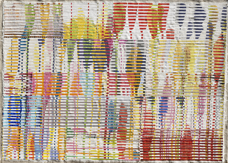 Road Trip - Murchison 3 2013, oil, acrylic and nylon thread on linen, 46 x 51cm. Private Collection