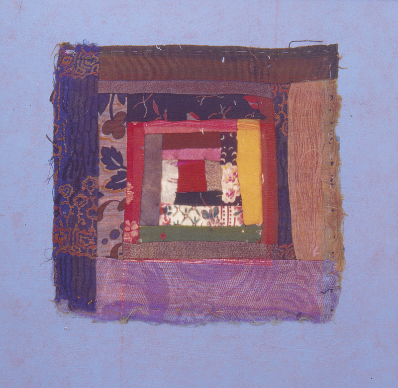 Patch Work 3 1995, photographic transfer on acrylic sheet on woodcut on paper, 30 x 30cm. Private Collection