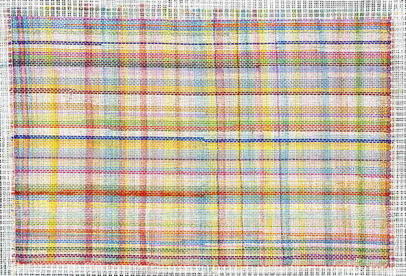  Thrum Threads 2016, wool, cotton thread and permanent marker on tapestry canvas, 26 x 39cm. Collection of the artist.jpg