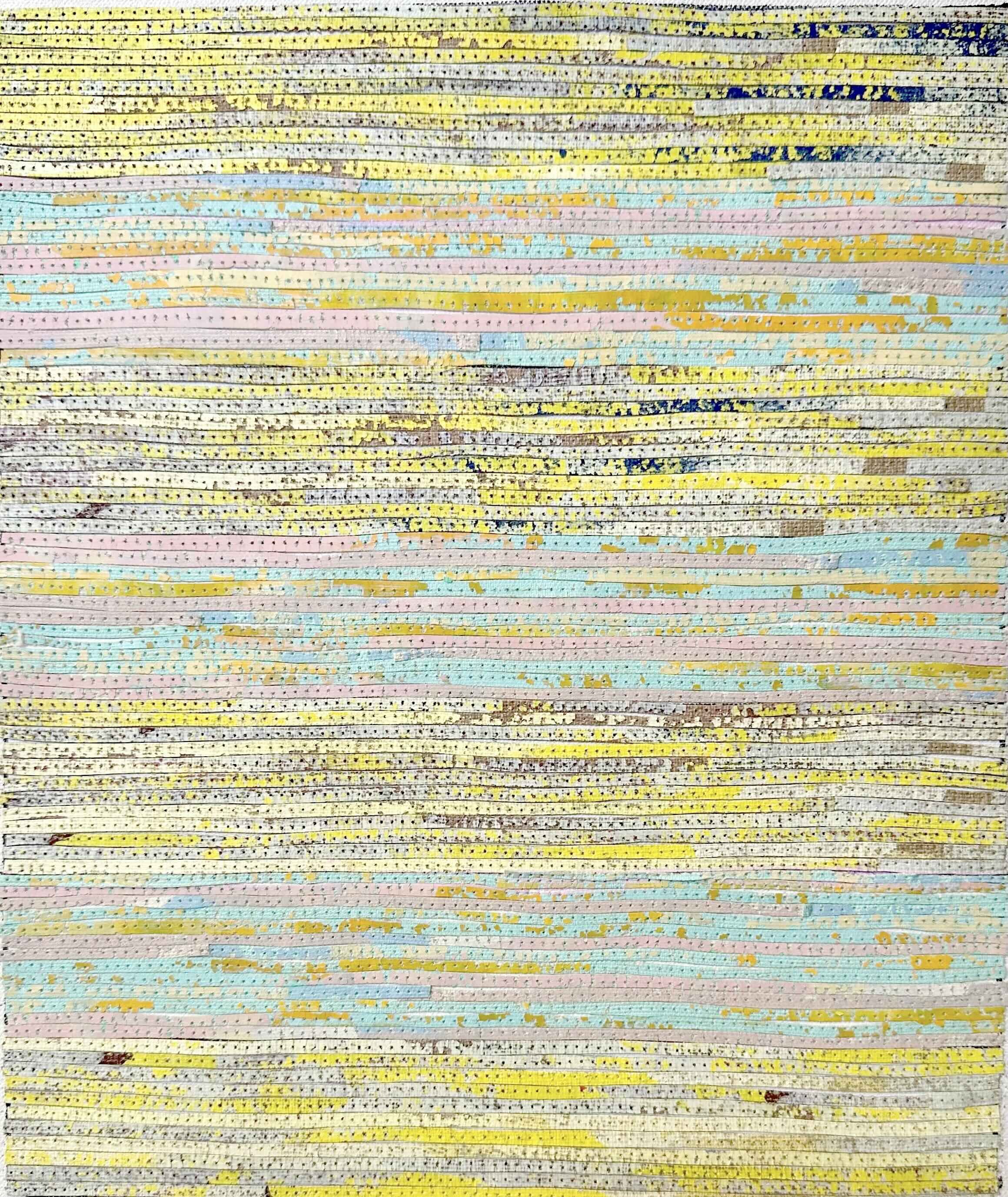 Detour 1 - From GJ’s Studio, 2023 Oil, Mono-Poly thread on Canvas, 30.5cm x 25.5cm 