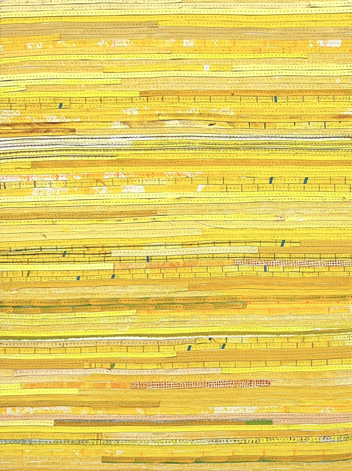 Study in Yellow, 2023, Acrylic, Mono-Poly thread on Canvas, 50 x 40cm
