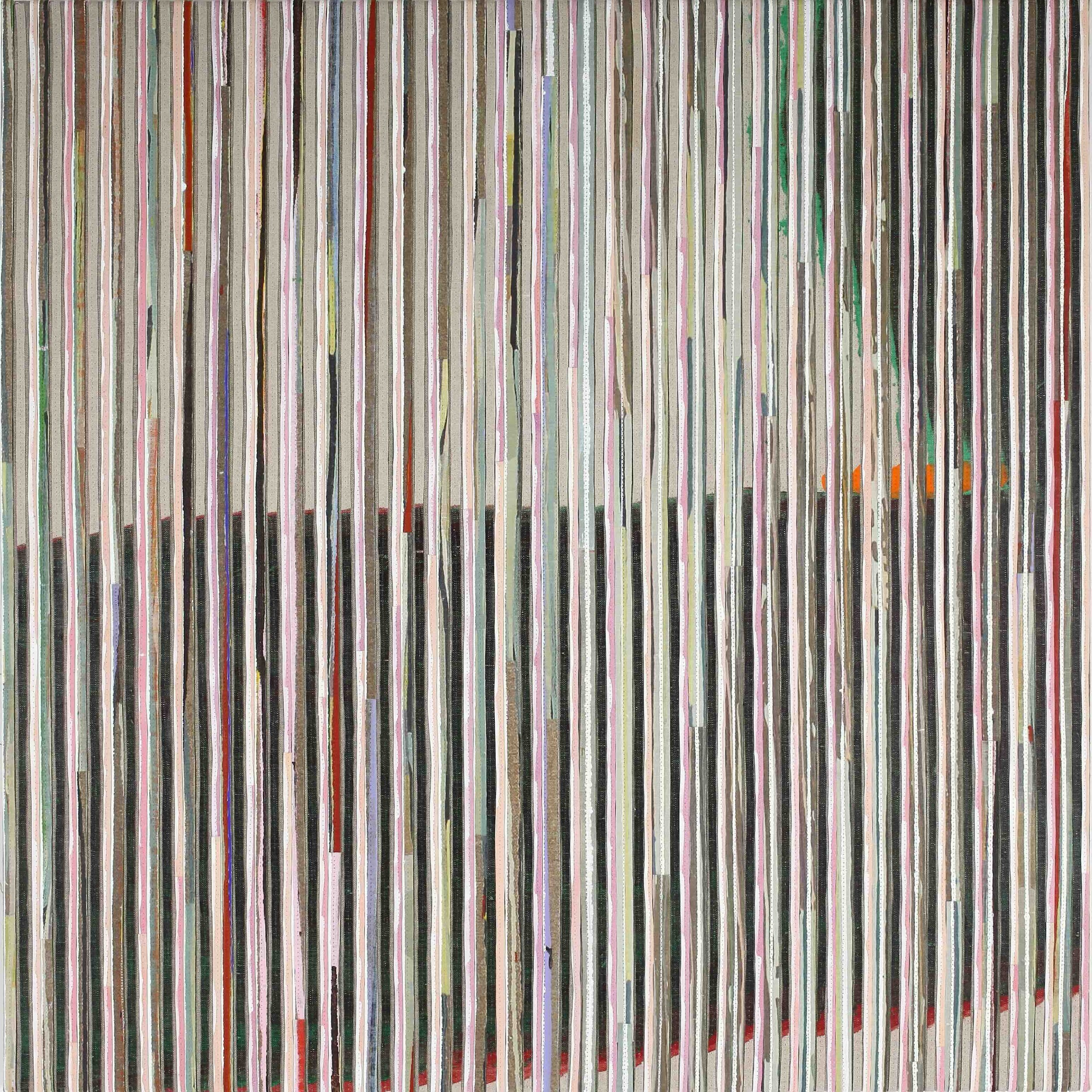 Forest 2, 2023, Acrylic, Mono-Poly thread on Canvas, 76 x 76cm 