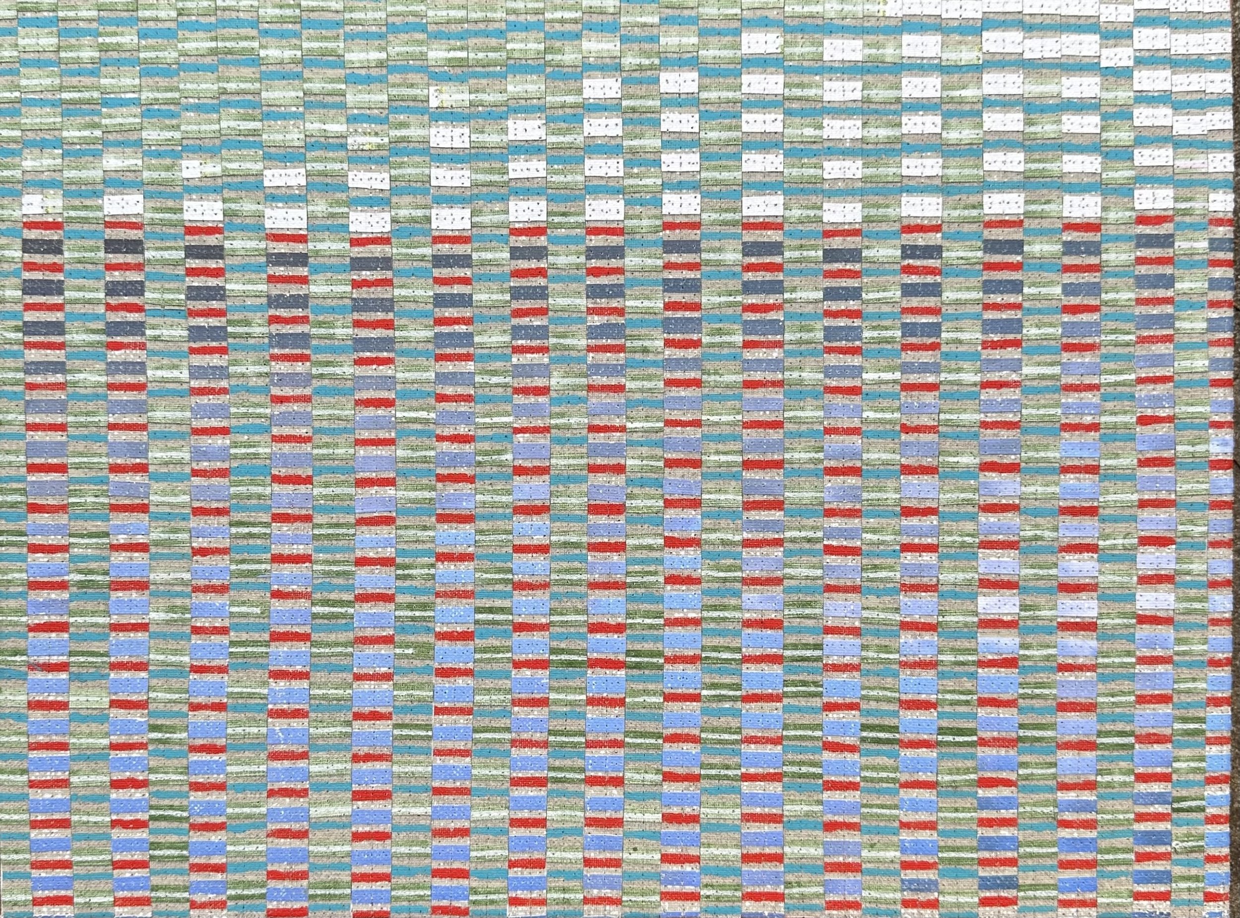 Contrapuntal 1, 2023 Acrylic, Mono-Poly thread on Canvas, 30 x 40cm