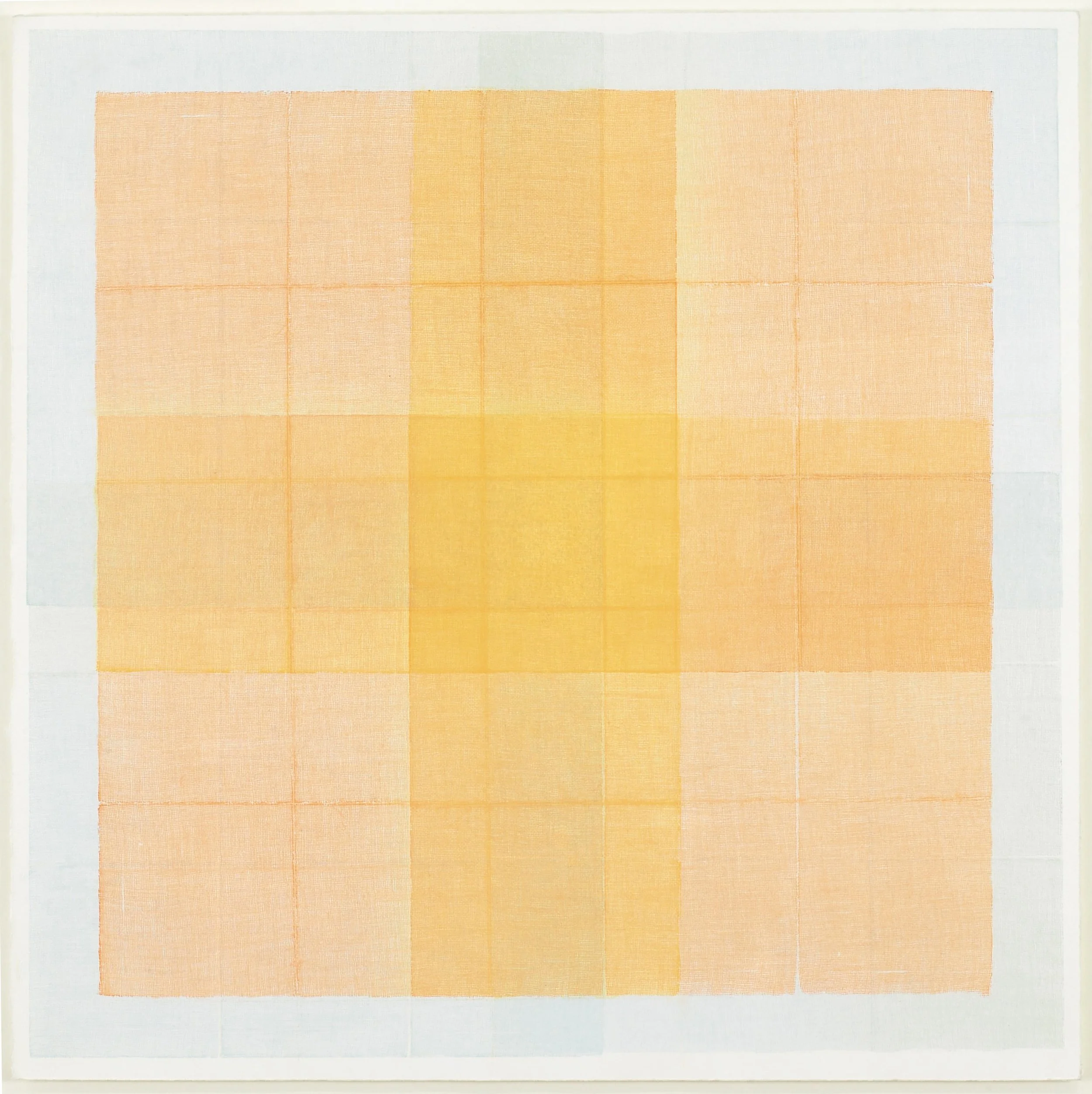 Muslin in Orange, Screenprint on Arches Sateen, 45 x 45cm