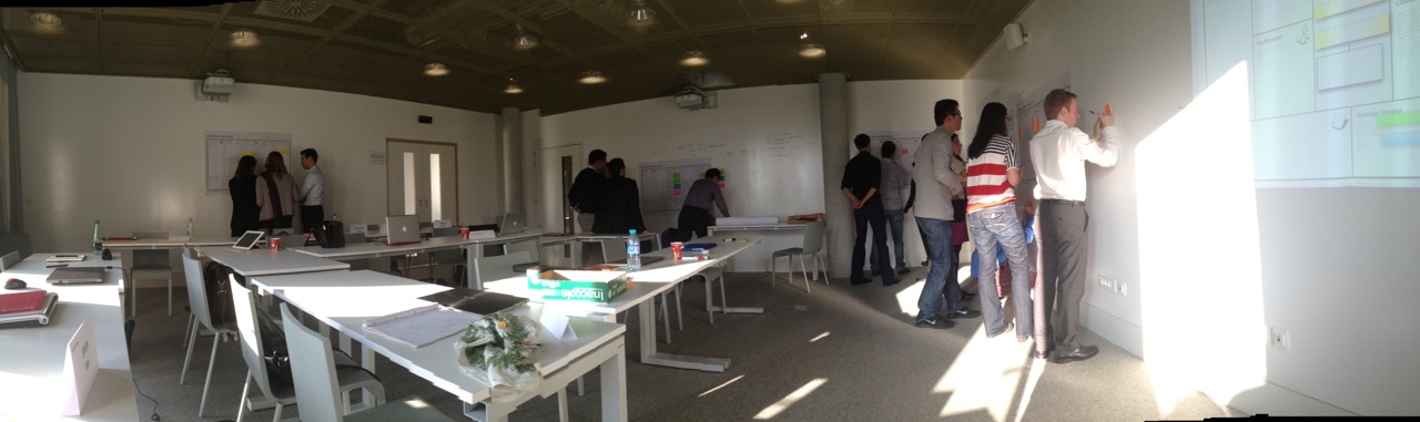 MBA students at work in the eLab.