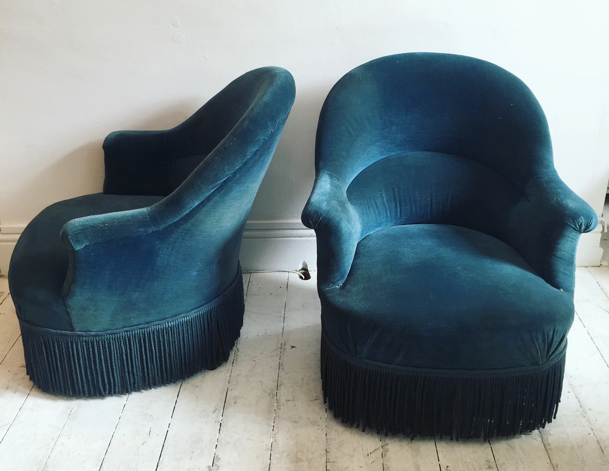 Pair Velvet Armchairs £650 - SOLD