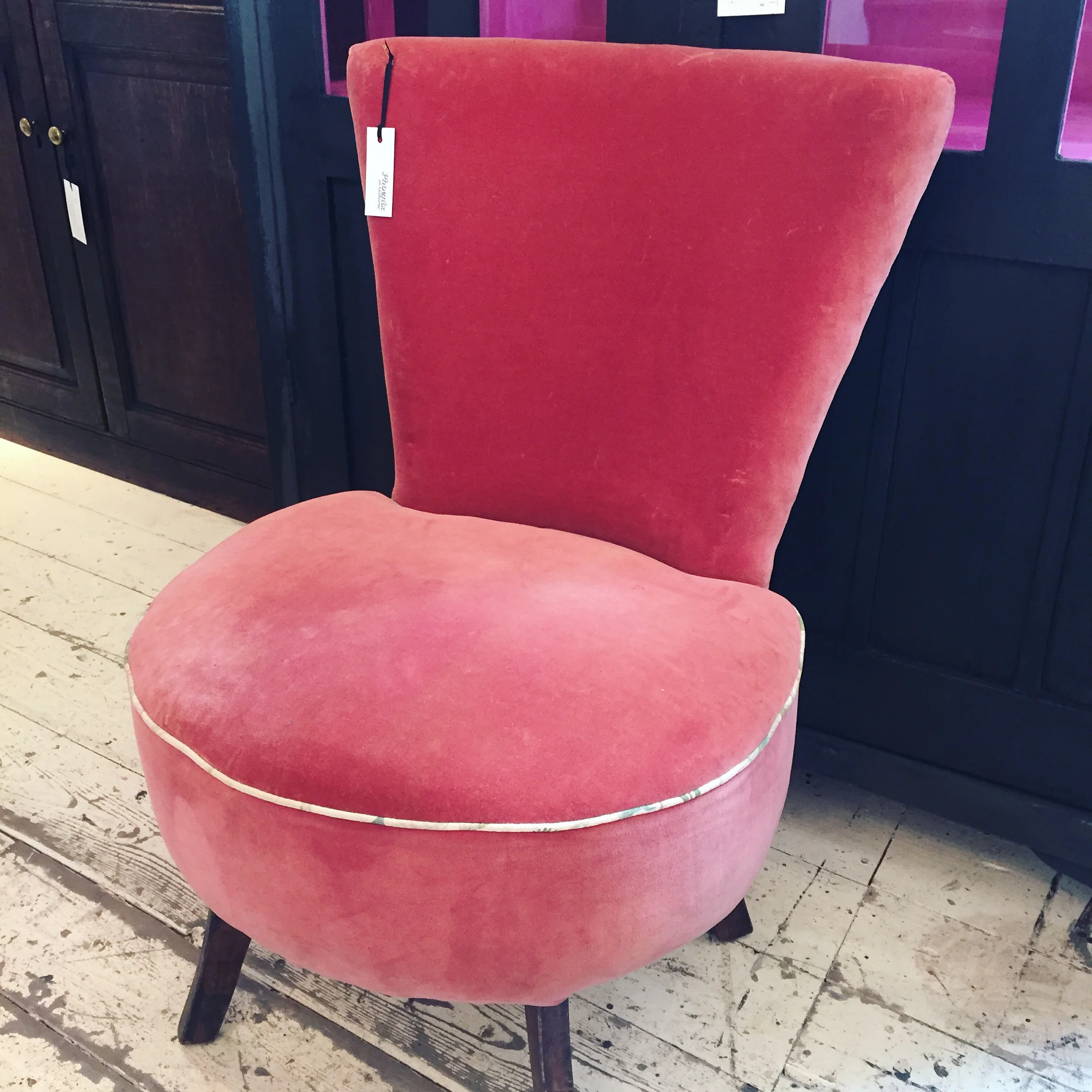 Velvet Bedroom Chair - SOLD