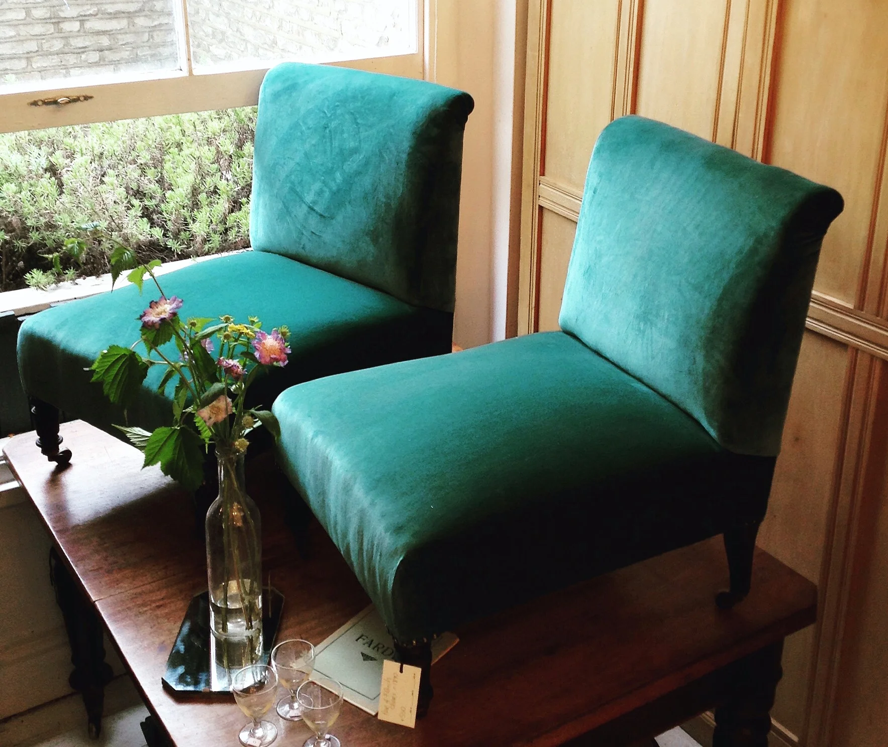 Pair Velvet Chairs £650 - SOLD