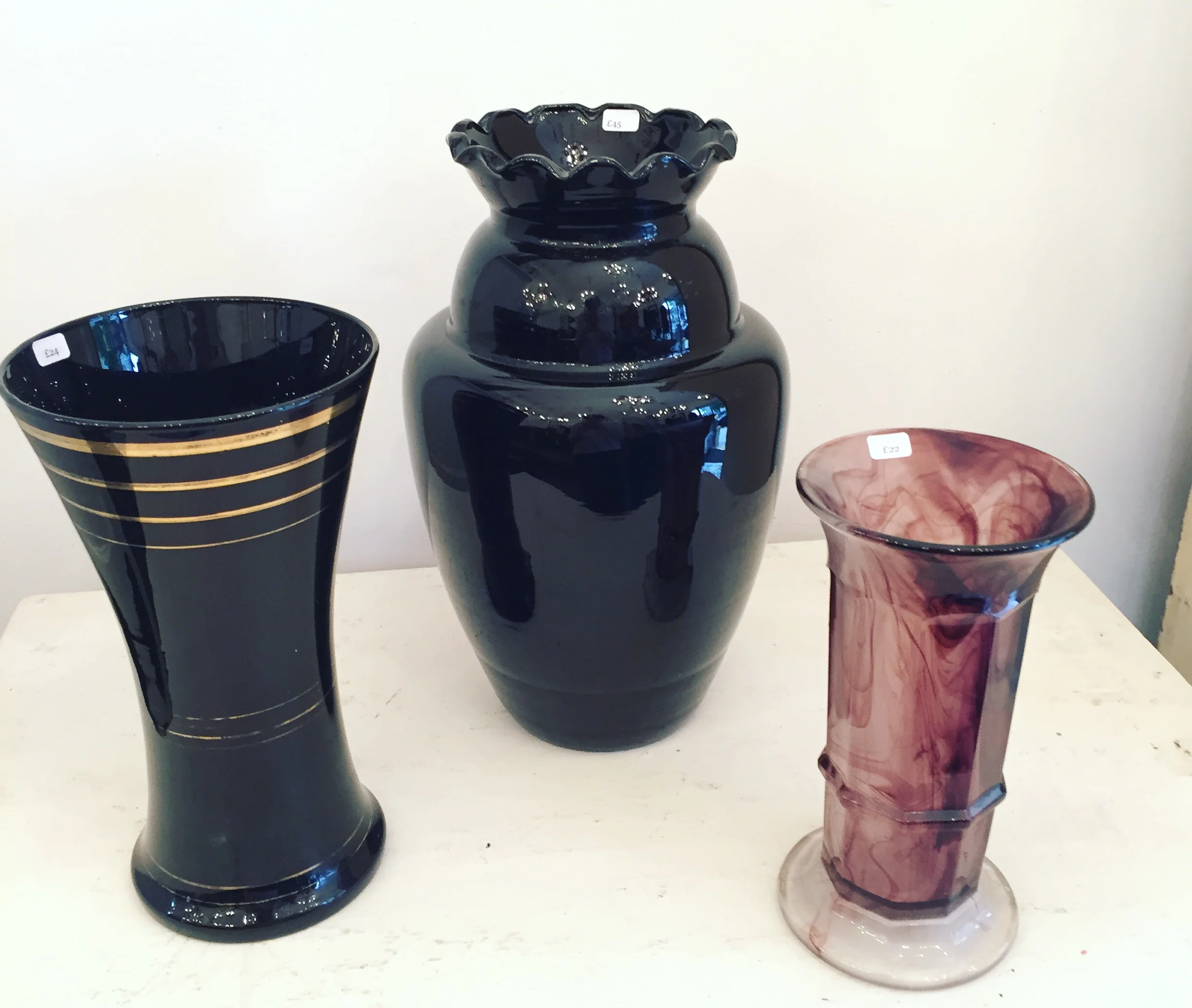 Assorted vases £14 - £18