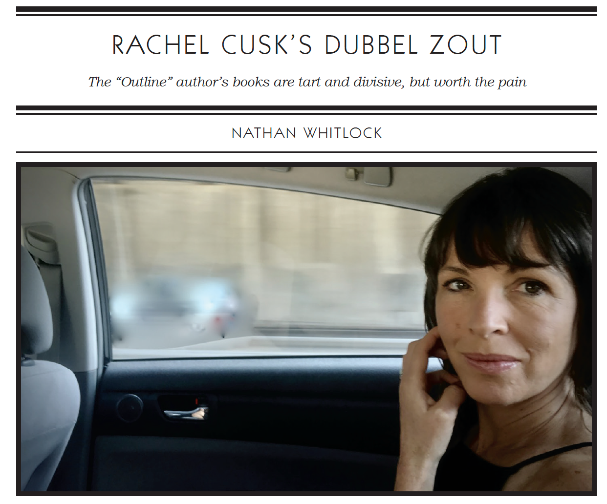 "Rachel Cusk's Dubbel Zout"