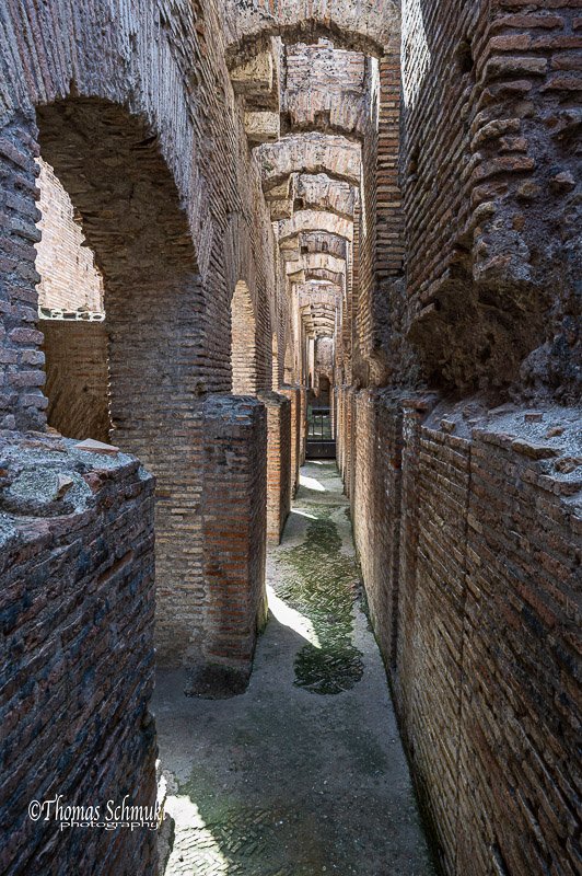 The hallways under the coliseum 