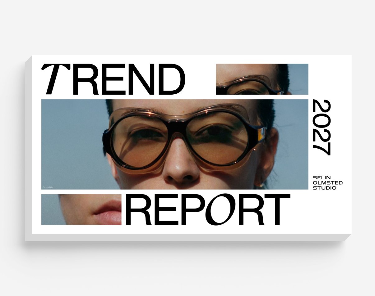 2027 Eyewear Trend Report cover highlighting long-term eyewear and sunglasses trends developing after 2025.