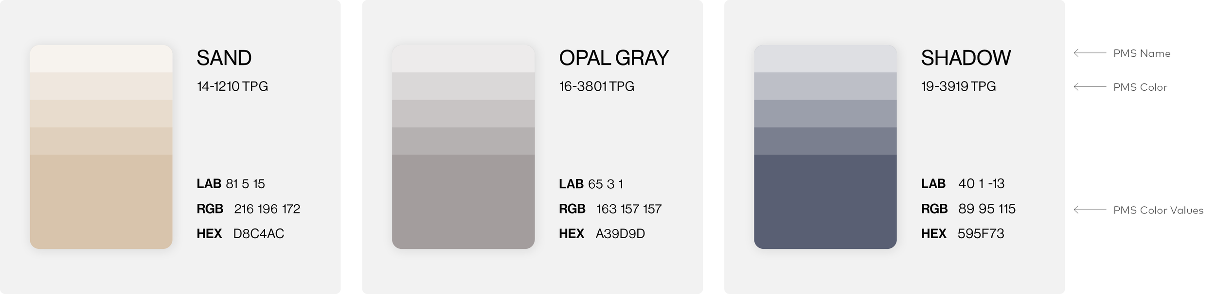 Pantone color palette overview showing the chromatic direction for 2027 eyewear and sunglasses trends.