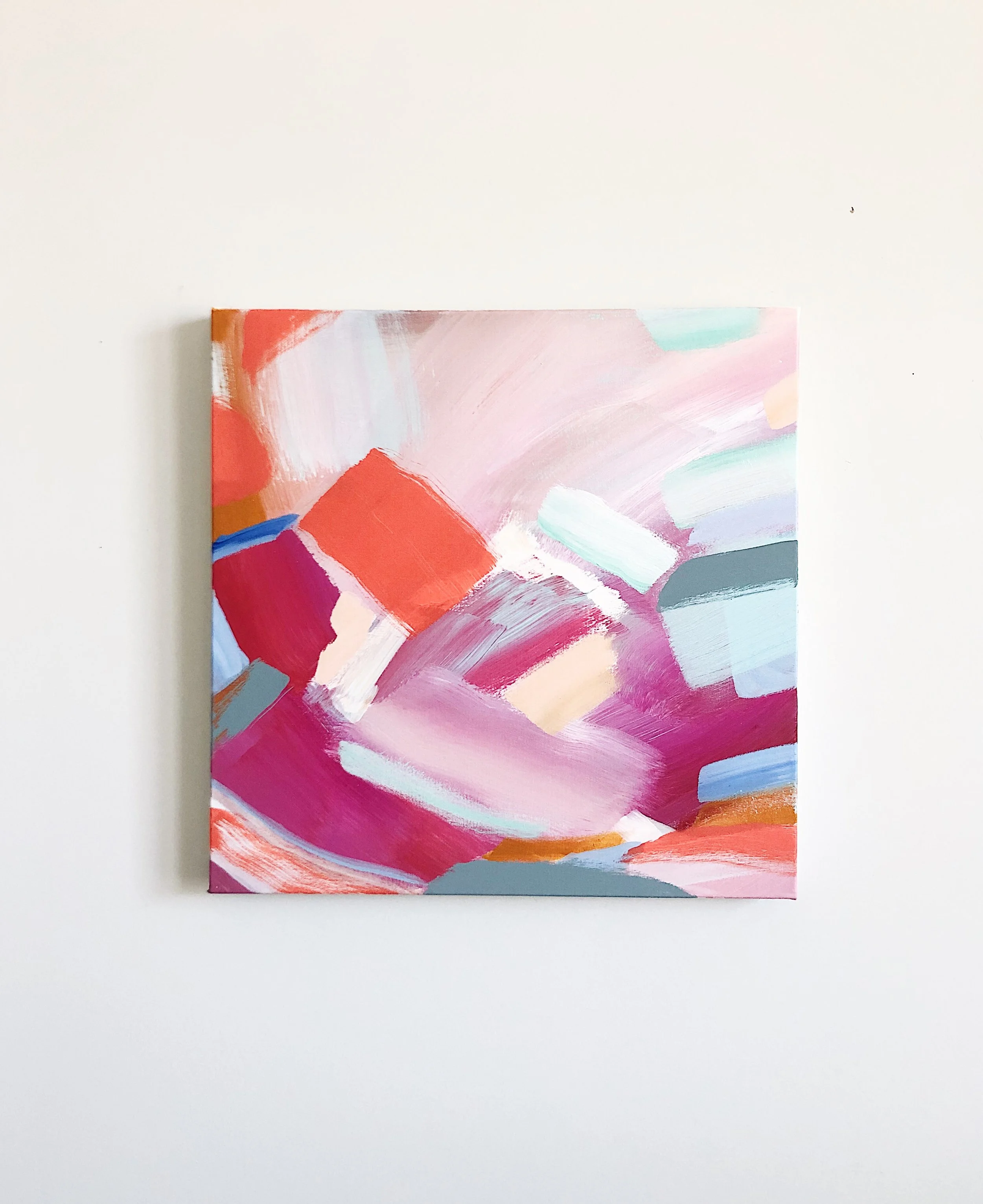 “I stood beneath an orange sky” | 20 x 1.5 x 20 - $275 USD