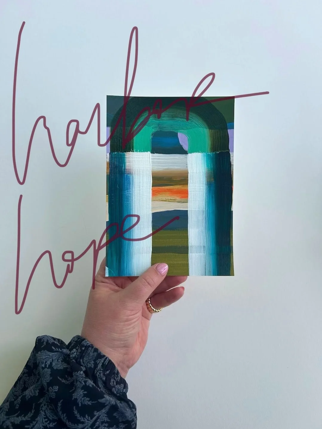 *bidding closed!* 

i&rsquo;m auctioning off a painting from my rainbows collection to benefit @migrantfreedom and their efforts to support families impacted by 🧊 &mdash; please consider bidding below, and browse #ArtistsAgainstICEAuction for other 