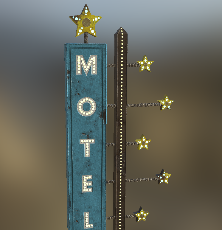 Vintage Starlit Sign Game Asset