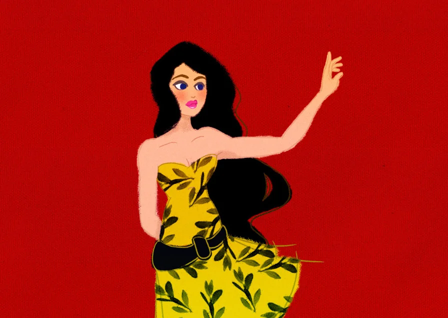 'Woman in Yellow' Digital Illustration