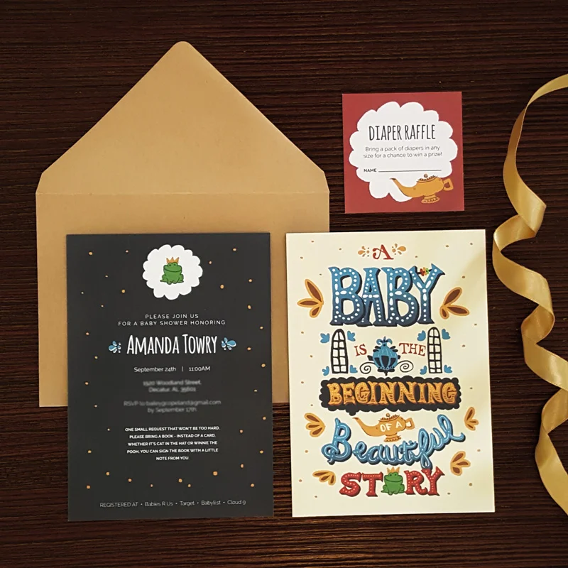 A Baby Storybook Baby Shower Invitations