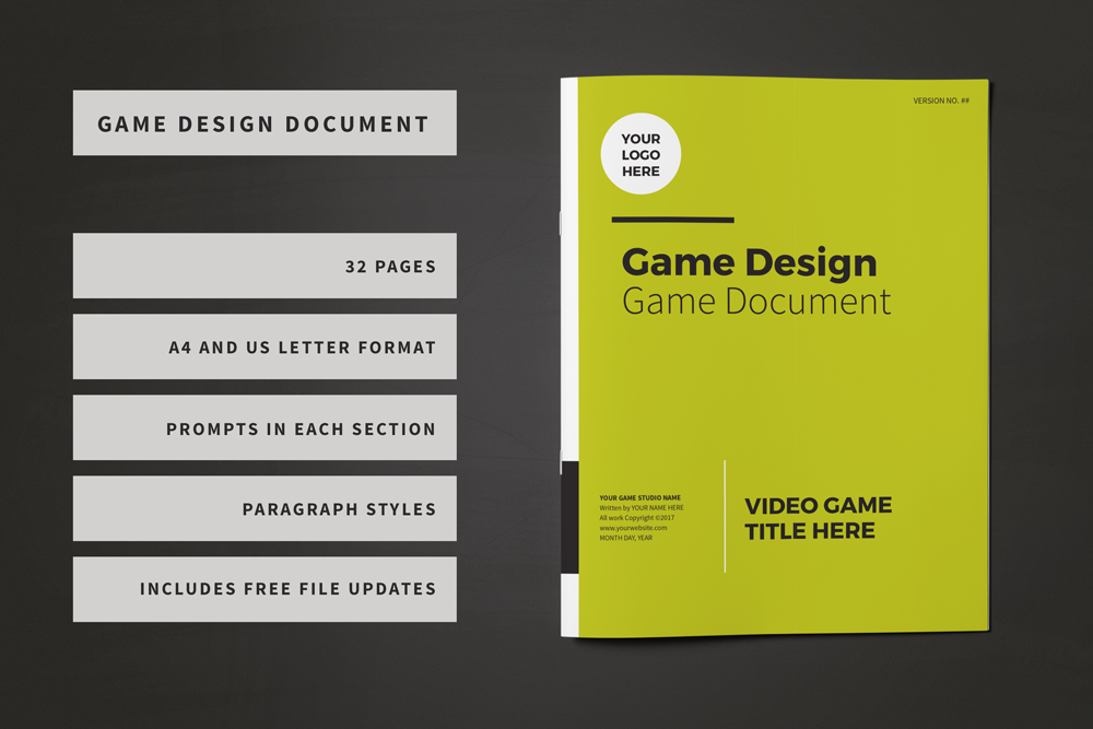 professional game design document template
