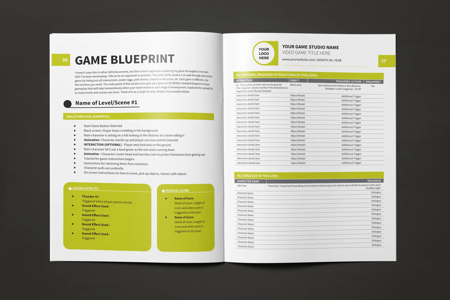 game development blueprint