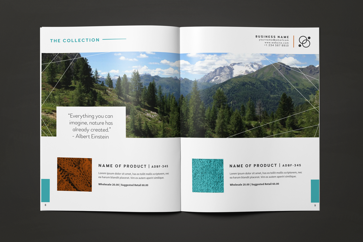 line sheet template feature spread